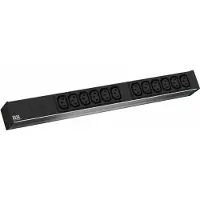 Bachmann IT PDU ALU 19" 1HE 12 x C13 Buchse, Zuleitung C14 Stecker