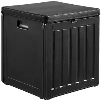 Ebuy24 Sola Kissenbox, 76 Liter Fassungsvermögen, schwarz, 43 cm Breite, 47 cm Höhe