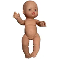Paola Reina Puppe Gordi Mädchen Babypuppe mit braunen Augen und Sommersprossen 34cm