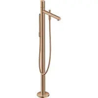 Hansgrohe Einhebel-Wannenmischer AXOR UNO Zerogriff, bodenstehend brushed red gold brushed red gold