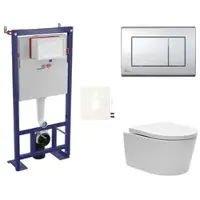 SAT Wand-WC Set für Vorwandmontage + Brevis WC SIKOSSBR21