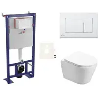 SAT Wand-WC Set für Vorwandmontage + Infinitio WC SIKOSSIN20
