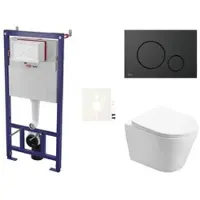 SAT Wand-WC Set für Vorwandmontage + Infinitio WC SIKOSSIN68K