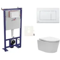 SAT Wand-WC Set für Vorwandmontage + Brevis WC SIKOSSBR20