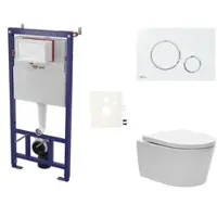 SAT Wand-WC Set für Vorwandmontage + Brevis WC SIKOSSBR70K