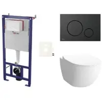 SAT Wand-WC Set für Vorwandmontage + Infinitio WC SIKOSSINF68K