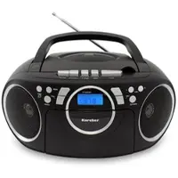 Kärcher RR 5042 tragbares Radio mit CD-Player und Kassettenspieler (Batterie-/Netzbetrieb, AUX-In)