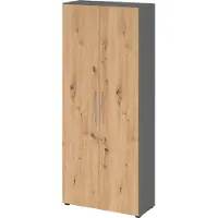 Hammerbacher Schrank 5OH 34,6cm tief BM Graphit/Asteiche