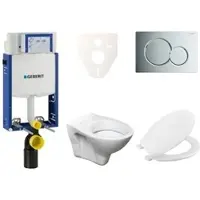 Ceramia Geberit Wand-WC Set für Einmauerung + S-Line Pro WC 110.302.00.5NR2