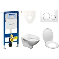 Ceramia Geberit Wand-WC Set für Vorwandmontage + S-Line Pro WC 111.355.00.5ND4