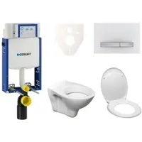 Ceramia Geberit Wand-WC Set für Einmauerung + S-Line Pro WC 110.302.00.5ND8