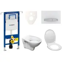 Ceramia Geberit Wand-WC Set für Vorwandmontage + S-Line Pro WC 111.355.00.5ND8