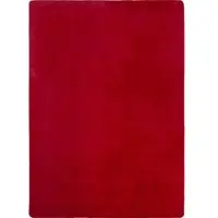 Carpetsale24 Läufer Teppich Rot 80x150 cm  Waschbarer Kurzflor Teppich, rutschfest & weich, einfarbig Design für Schlafzimmer, Küche & Flur