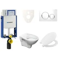 Ceramia Geberit Wand-WC Set für Einmauerung + S-Line Pro WC 110.302.00.5NR4