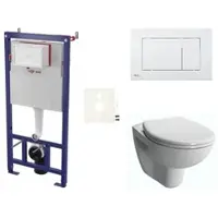 SAT Wand-WC Set für Vorwandmontage + VitrA Normus WC SIKOSSNOR20K