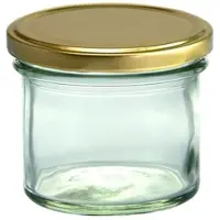 MamboCat 100er Set Sturzglas 125 ml Marmeladenglas Einmachglas Einweckglas To 66 goldener Deckel incl. Diamant-Zucker Gelierzauber Rezeptheft