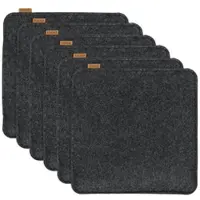 Miqio 6 er Set Sitzkissen 6 Sitzauflage mit Antirutschnoppen 40 x 40 cm