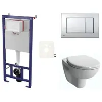 SAT Wand-WC Set für Vorwandmontage + VitrA Normus WC SIKOSSNORBO21K