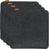 Miqio 4 er Set Sitzkissen 4 Sitzauflage mit Antirutschnoppen 40 x 40 cm