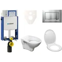 Ceramia Geberit Wand-WC Set für Einmauerung + S-Line Pro WC 110.302.00.5ND7
