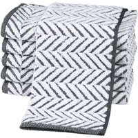 Ross Gästehandtücher "Sensual 9002", schwarz-weiß (anthrazit, weiß), B:30cm L:50cm, Frottier, Obermaterial: 100% Baumwolle, Handtücher, Gästehandtücher, im Zopfmusterstil