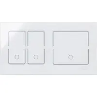 Kopp 852122010 HKi8 - Glas-Sensor, 2-fach, für 1x Doppelschalter/-taster, 1x Schalter/Taster, Farbe: weiß