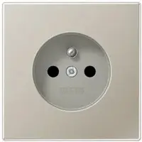 JUNG ES1521FKI Steckdose, französisch/belgisches System, Schraubklemmen, Safety Plus, Serie LS, Edelstahl ES 1521 FKI