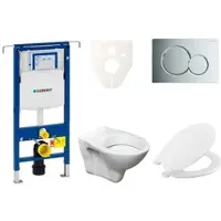 Ceramia Geberit Wand-WC Set für Vorwandmontage + S-Line Pro WC 111.355.00.5NR2