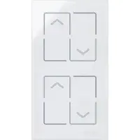 Kopp 853312010 HKi8-Glas-Sensor, 2-fach, für 2x Jalousieschalter/-taster, Farbe: weiß
