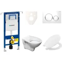 Ceramia Geberit Wand-WC Set für Vorwandmontage + S-Line Pro WC 111.355.00.5NR4