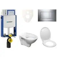 Ceramia Geberit Wand-WC Set für Einmauerung + S-Line Pro WC 110.302.00.5ND6