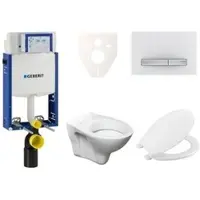 Ceramia Geberit Wand-WC Set für Einmauerung + S-Line Pro WC 110.302.00.5NR8