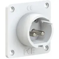 Pce 682-10v CEE-Anbaugerätestecker gerade 70x70mm 16A 2p 24/42VDC IP44 TWIST 68210v