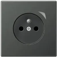 JUNG BTAL1521FSAN-L HOME Steckdose, französisch/belgisches System, 16 A 250 V ~, mit Funktionsanzeige, Safety Plus, Serie LS, anthrazit