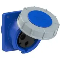 Pce 433-6fc CEE-Anbausteckdose schräg (100x107) 63A 3p 6h IP67 POWER TWIST 4336fc