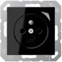 JUNG BTA1521FSESW HOME Steckdose Energy, französisch/belgisches System, 16 A 250 V ~, mit Funktionsanzeige, Safety Plus, Serie A, schwarz BT A