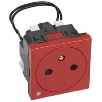 Legrand 278126L Mosaic Steckdose F/B Std antibakt beleuchtet erhöhter Berührungsschutz Farbe:Rot