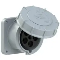 Pce 335-1 CEE-Anbausteckdose gerade (100x100) 63A 5p 1h IP67 POWER TWIST 3351