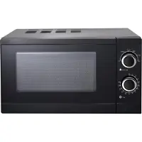 PKM MW700-17UB2B, Arbeitsplatte, Solo-Mikrowelle, 17 l, 700 W, Drehregler, Schwarz