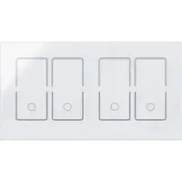 Kopp 852222010 HKi8-Glas-Sensor, 2-fach, für 2x Doppelschalter/-taster, Farbe: weiß