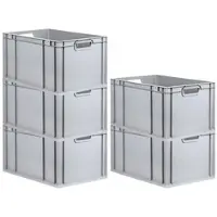 Proregal SparSet 5x Eurobox NextGen Economy, Griffe offen, HxBxT 32x40x60cm, 65 Liter, Eurobehälter, Box, Transportbehälter
