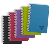 Clairefontaine 10x Linicolor INTENSE, Doppelspiralbuch 9x14 cm, 50 Bl liniert, Einband aus gerilltem Polypropylen, Farben sortiert - Sortiert 329526C