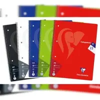 Clairefontaine 20x Collegeblock, 80 Blatt 90g kariert, Farben sortiert - 307252C