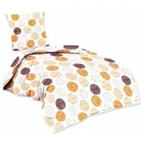 EXKLUSIV HEIMTEXTIL Doppelpack Flanell Bettwäsche ANOUK Marke 135 x 200 cm + 80 x 80 cm