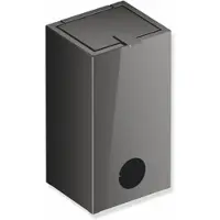 Hewi System 900 Hygienekombination Edelstahl, PVD, ca. 6 Liter, Wandmontage, Schwarzchrom glänzend