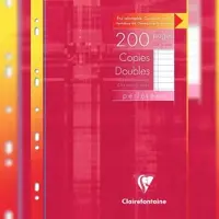 Clairefontaine 5x Klausurbogen (Doppelblätter) A4 in Packung, gelocht, 200 Seiten 90g, liniert mit Rand - 4715C