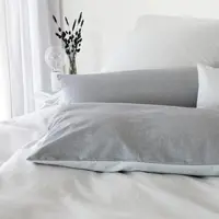 Elegante Soft-Flanell Bettwäsche Tender silver 160x210 cm + 65x100 cm - grau
