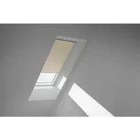 Velux Verdunkelungsrollo uni beige manuell Rahmen weiß DKL CK06 1085SWL
