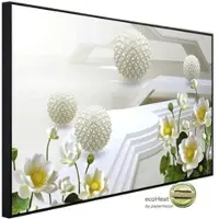 Papermoon Infrarotheizung »EcoHeat - Abstrakt 3D Effekt mit Blumen«, Matt-Effekt - bunt