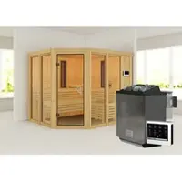 Karibu Sauna »Mavi«, BxHxT:231 x 198 x 196 cm, naturbelassen - beige